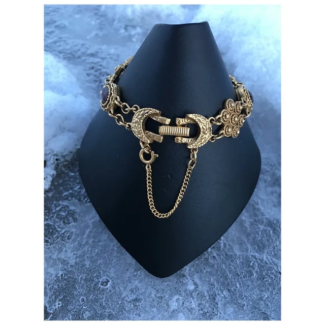 Early 20th Century Bohemian Garnet Bracelet For Sale - Image 4 of 12