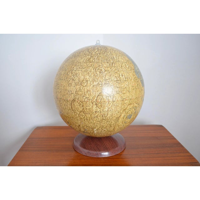 "räths earth moon globe" very rare lunar globe from the 1970s from the paul räth company made in gdr", cardboard ball with...