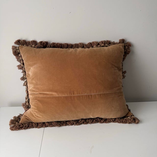 1990s Gerry Nichols Tulip Tapestry and Tassel Pillow For Sale - Image 5 of 9