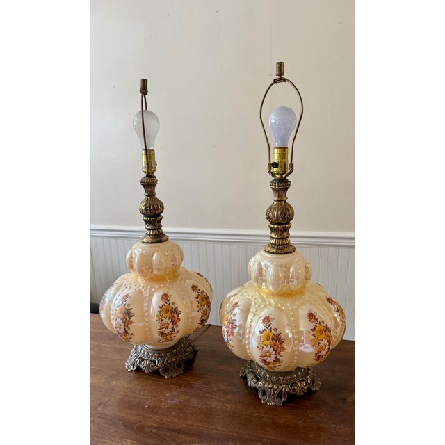 Mid 20th Century Carl Falkestein Bubble Regency Beaded Lamps - a Pair For Sale - Image 10 of 12