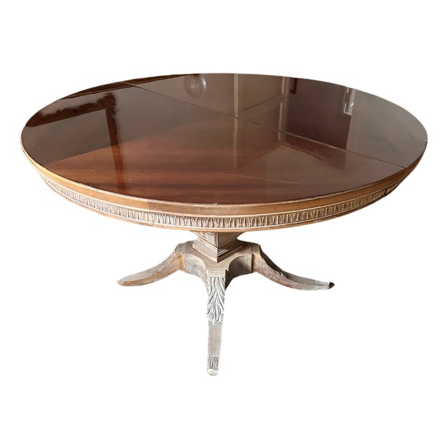 Mid-Century Carved Oak Dining Table after Rafael García Nicolau, Spain, 1970s For Sale