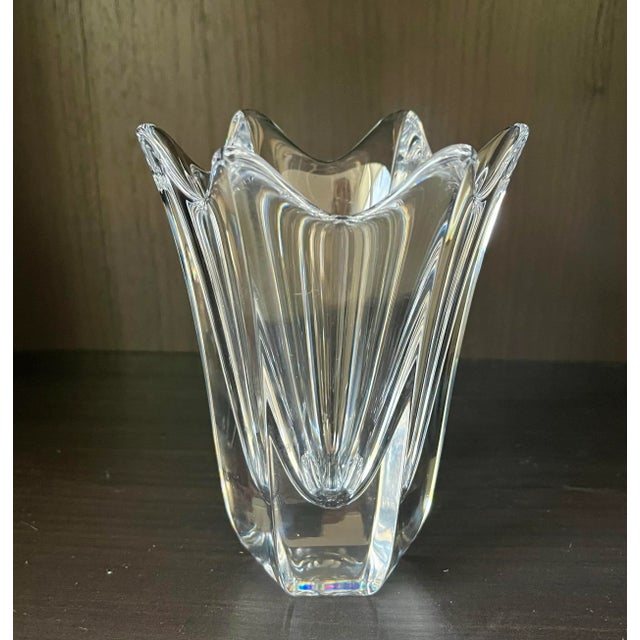 Mid-Century Modern Late 20th Century Orrefors Sweden Tulip Lead Crystal Vase For Sale - Image 3 of 12