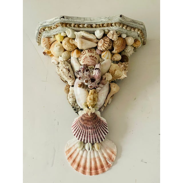 Coastal Fabulous Sea Shell Encrusted Wall Bracket For Sale - Image 3 of 8