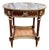 Late 20c French Artisan Louis XVI Mahogany Marble Side Table For Sale