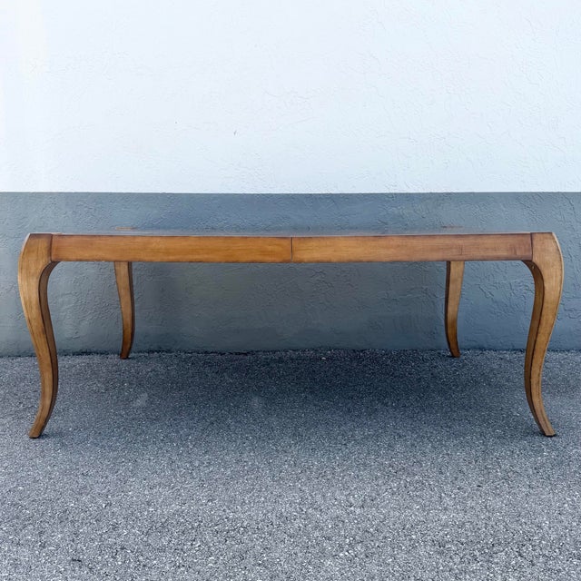 Century Furniture French Provincial Burlwood Extendable Dining Table by Century Furniture For Sale - Image 4 of 12