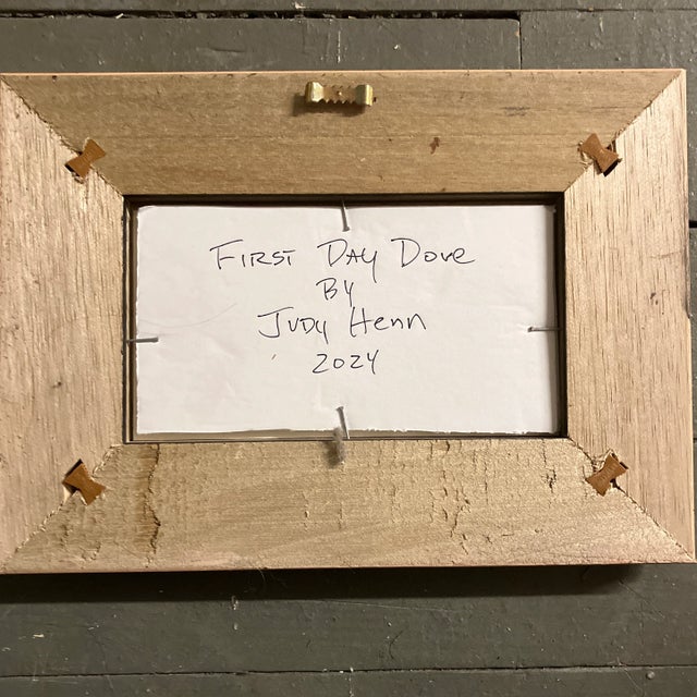 Abstract Contemporary Original Judy Henn Abstract Ink Drawing “First Day Dove” Framed For Sale - Image 3 of 3