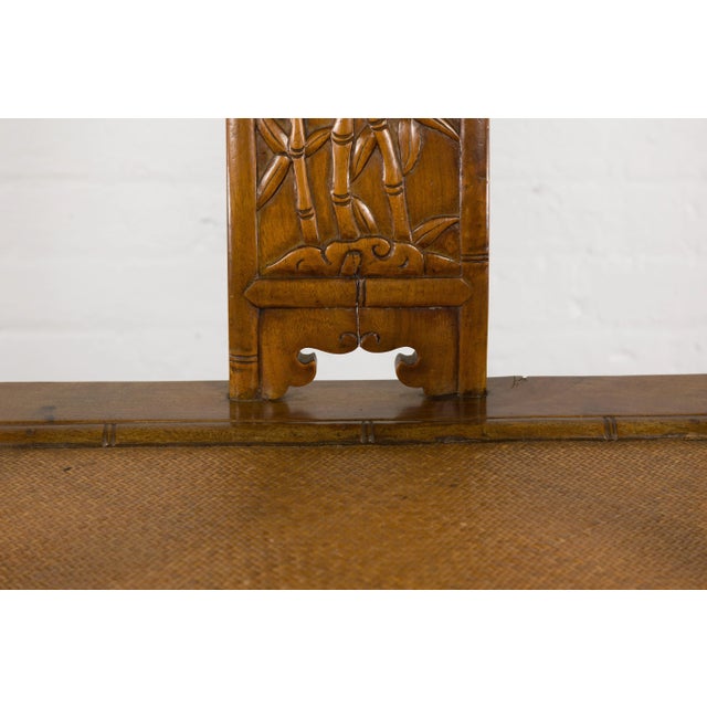 Chinese Late Qing Dynasty Period Armchair with Carved Splat and Rattan Seat For Sale In New York - Image 6 of 13