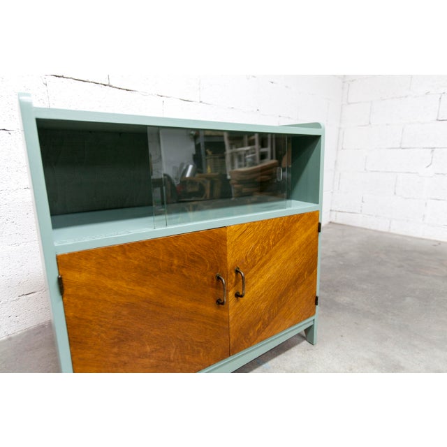 Aqua Atypical Noble Green Low Display Cabinet, 1960s For Sale - Image 8 of 12