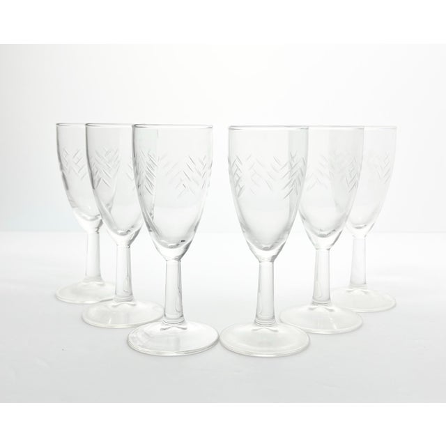 1950s Vintage Mid-century Javit “Rain” 6 Whiskey Sour Cocktail Liquor Glasses 6” Excellent condition. No chips, cracks, or...