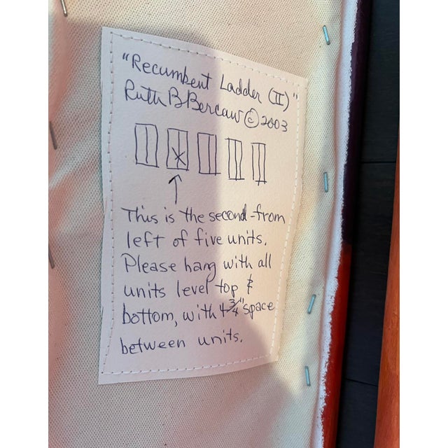 Ruth Bercaw Five-Piece Art Installation "Recumbent Ladder 2" Made in 2003, Oil-Painted Pentahedron Canvases For Sale - Image 9 of 12