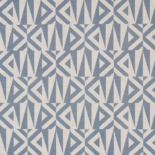 Schumacher Amero Fabric In Slate Blue For Sale