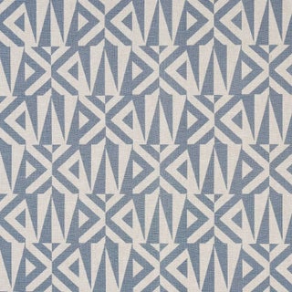 Schumacher Amero Fabric In Slate Blue For Sale