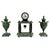 Louis XVI Marble Clock Set, Set of 3 For Sale