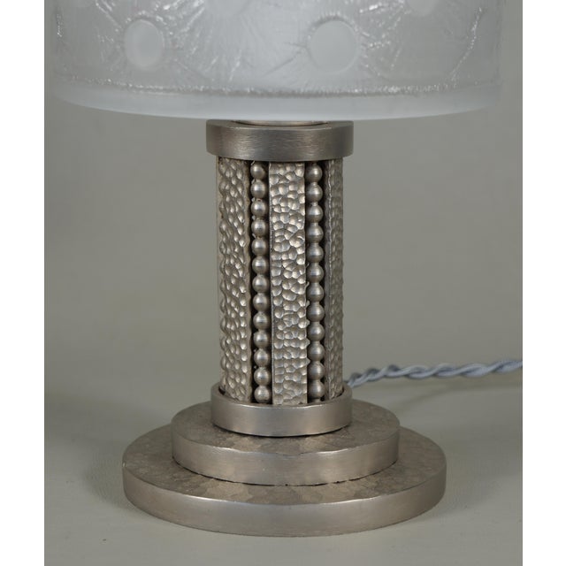 Daum 1930s French Art Deco Table Lamp by H. Fournet & Daum - France For Sale - Image 4 of 13
