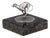 Vintage 20th Century English Silver Greyhound Statue on Granite Base, 1994 For Sale