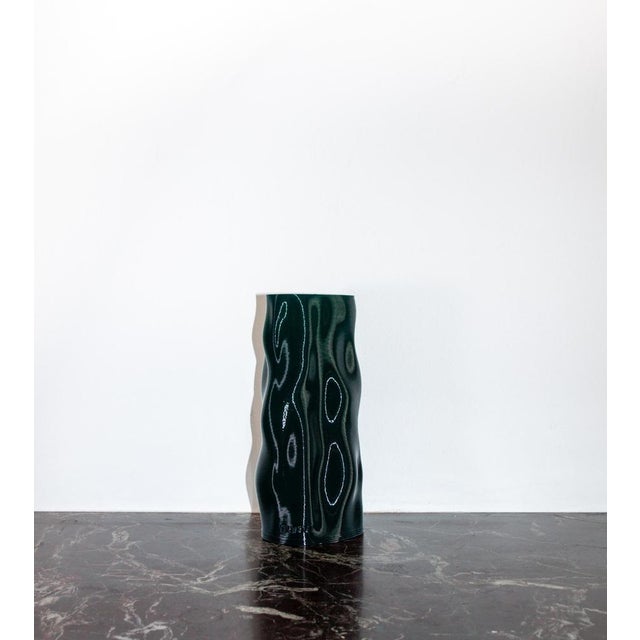 Contemporary Tall Amber Magma Vase by Mana For Sale - Image 3 of 9