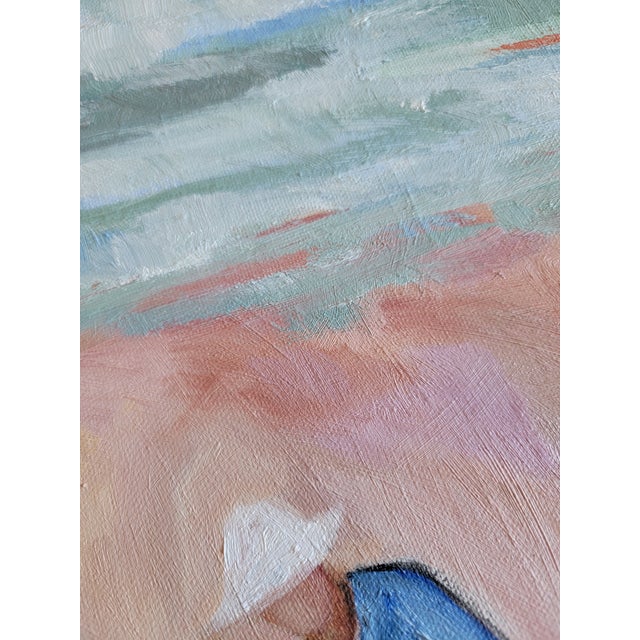 Net Menders, Contemporary Coastal Seaside Oil Painting For Sale - Image 4 of 10