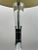 Chrome Modern Glass Column Table Lamp With Chrome Base and White Shade For Sale - Image 8 of 14