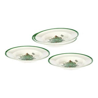 Spode Christmas Tree Soup Plates 9" - Set of 4 For Sale