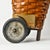 1950s Splint Wood Rolling Market Basket Cart For Sale - Image 15 of 16