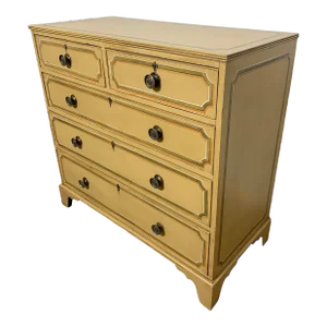 Antique Ca. 1820 Federal Era Trompe l'Oeil Painted Chest