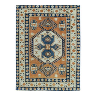 Turkish Vintage Rug 4'5" x 5'9" #20782 For Sale