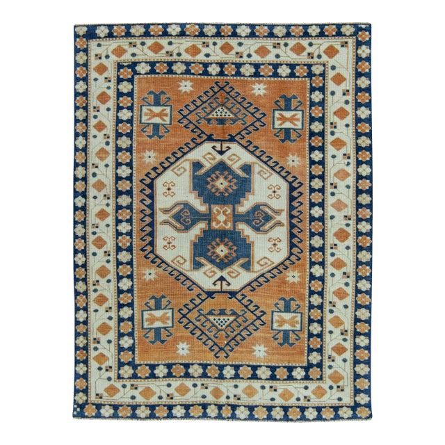 Turkish Vintage Rug 4'5" x 5'9" #20782 For Sale