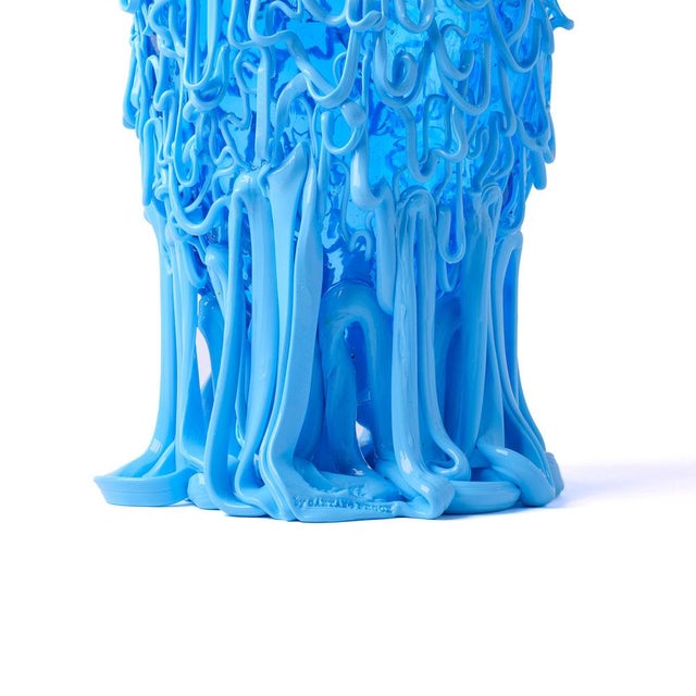 Plastic Medusa Vase in Clear Light Blue by Gaetano Pesce for Fish Design For Sale - Image 7 of 8