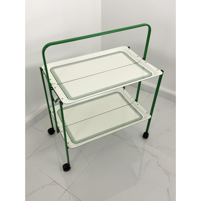 Italian Folding Food Trolley, 1970s For Sale - Image 4 of 9