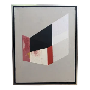 Contemporary Geometric Abstract Painting Framed