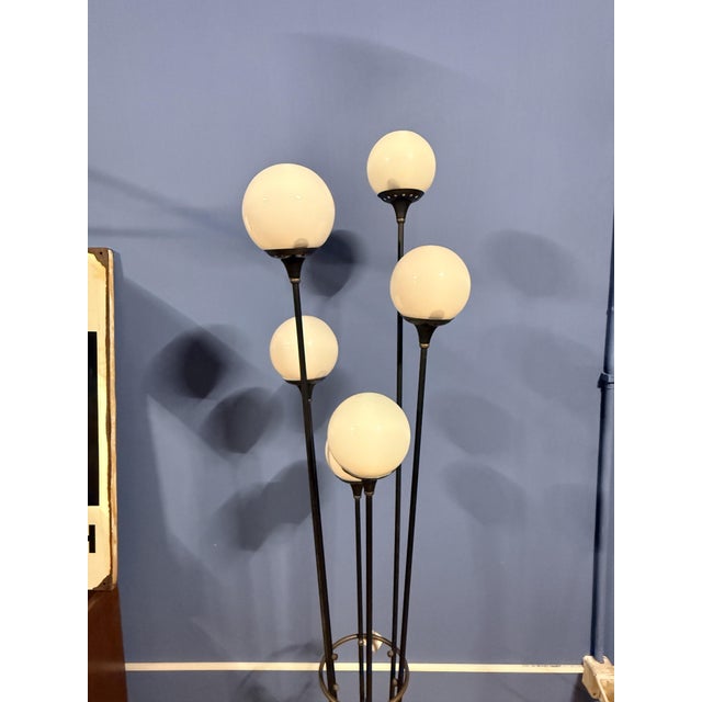 Extremely rare, perfectly preserved Stilnovo tree, excellent condition, rare version with white spheres and double...