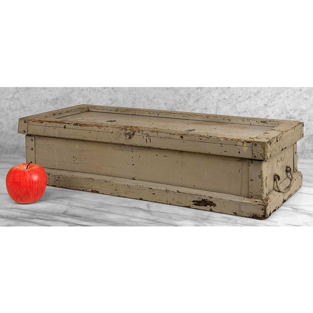 A Primitive Large Farmhouse Painted Wood Tool Box / Chest, c. Early 20th Century - Pairs Nicely with Many Traditional &...