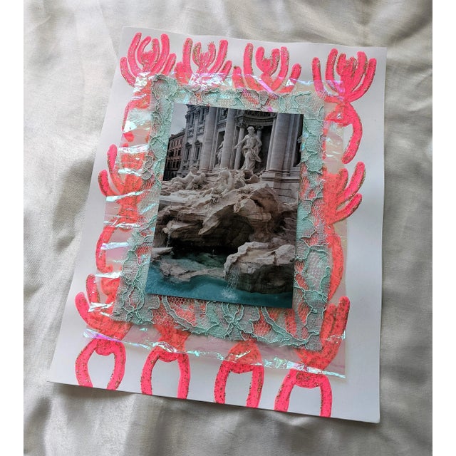 Contemporary "Trevi" Abstract Contemporary Mixed-Media Collage by Frances Sousa For Sale - Image 3 of 7