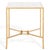 Metal Tauri Metal Square Accent Table in Brass with White Marble Top For Sale - Image 7 of 7
