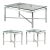1970s Ultra-Modern 3-Piece Glass and Chrome Coffee Table & Two Matching End Tables. For Sale