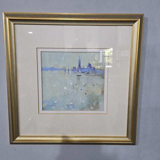 Tony Allain, Venice from the Sea, 1980s, Oil Painting on Canvas, Framed For Sale - Image 6 of 6