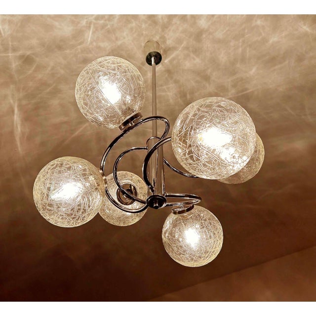 1970s Vintage Space Age Sputnik Pendant Light, 1970s For Sale - Image 5 of 18