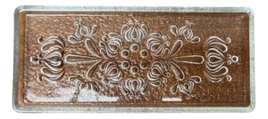 Vintage German Floral Glass Cake Plate from Walther Glas, 1970s