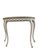 Wood Vintage French Demilune Onyx Top Console Table With Braided Apron For Sale - Image 7 of 10
