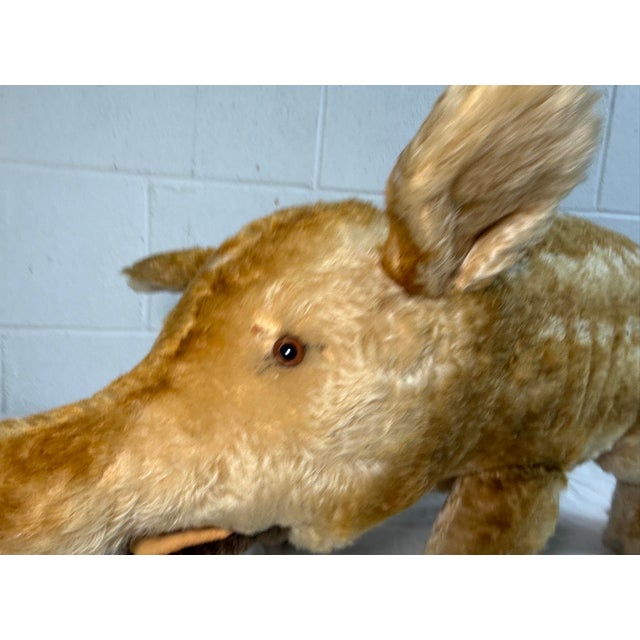 Figurative Large Vintage Handmade German Steiff Mohair Dalle Boar Pig Stuffed Animal 23 In. For Sale - Image 3 of 16