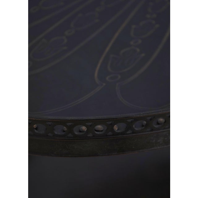 Theodore Alexander Theodore Alexander Vintage Mahogany 2 Tier Bronze Top Etagere Side Table For Sale - Image 4 of 12