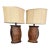 1990s 2 Natural Yet Modern Large Rattan and Wicker Table Lamps For Sale