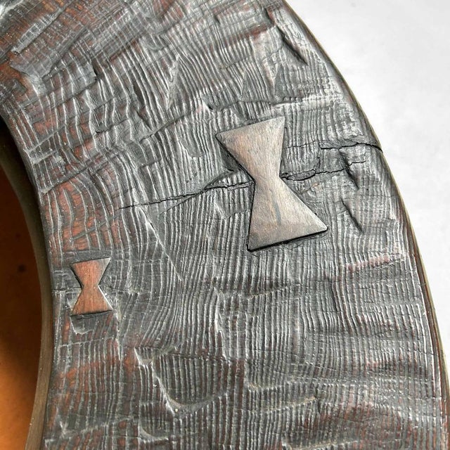 Large Antique Wood Carved Hibachi, 1890s For Sale - Image 17 of 18