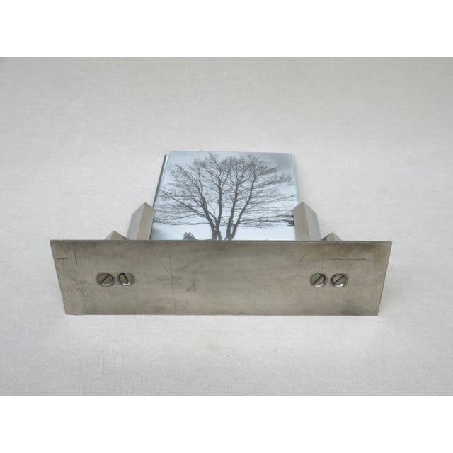 Art Deco Nickel Picture Frame, France For Sale - Image 11 of 12
