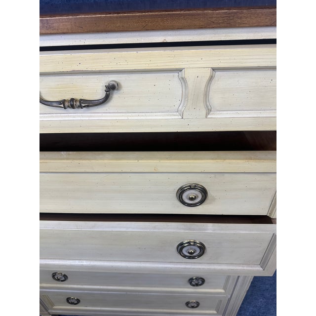 Wood 1960s Vintage American of Martinsville 6 Drawer Tall Chest For Sale - Image 7 of 10