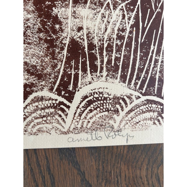 1960s Annette Robyns Signed Artist's Proof Unicorn Print Mid Century Modern For Sale - Image 5 of 6