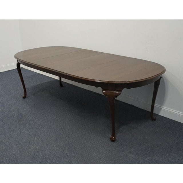 Ethan Allen Ethan Allen Georgian Court Solid Cherry Traditional Style 100" Oval Dining Table 11-6114 For Sale - Image 4 of 12