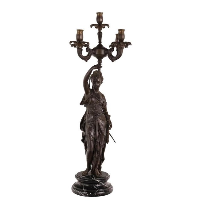 Antique Candelabra in Bronze For Sale - Image 14 of 14