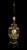 Large Japanese Satsuma 'Moriage' Black and Gold Kannon Table Lamp, Signed For Sale In Tampa - Image 6 of 12