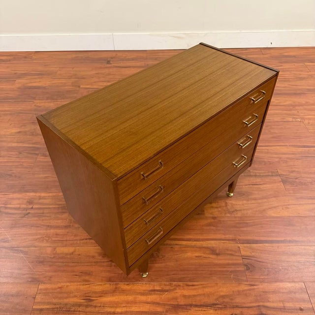 Wood G-Plan Vintage Mid-Century Low Dresser Chest of Drawers For Sale - Image 7 of 8
